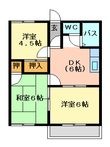 津市高茶屋６丁目の間取図