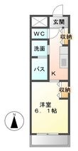 Ｅａｓｔ　Ｃｏｕｒｔ　Ｓaｑｋｕｒａｂａｓｈｉの間取図