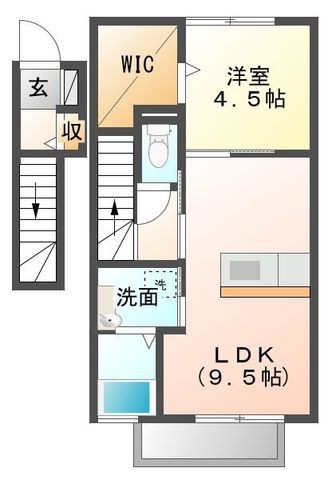 拡大写真:ラ ルーチェ 江戸橋 2階201の間取り