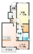 クイーンズタウン元町Bの間取図