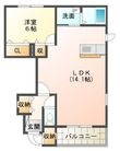エクシード藤方 Aの間取図