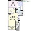 ラフィネ一身田Aの間取図