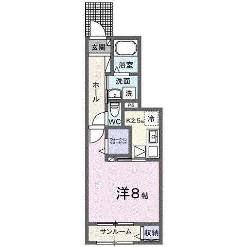 拡大写真:ヒカルサ 津上浜 1階101の間取り