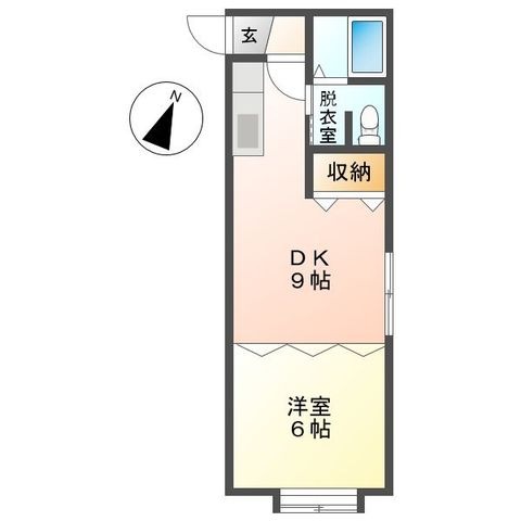 拡大写真:M41 1階106の間取り