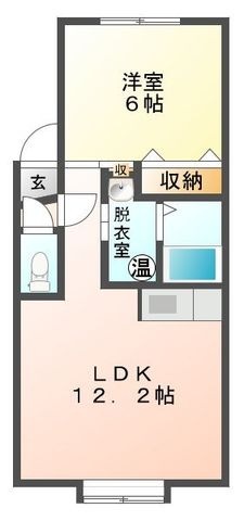拡大写真:Mハイツ高砂13 2階206の間取り