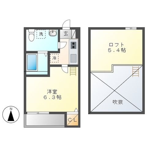 拡大写真:さいたま市岩槻区東岩槻6丁目 1階105の間取り