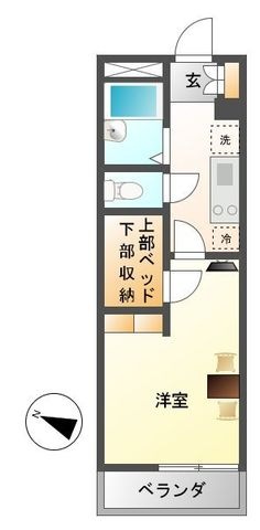 拡大写真:春日部市緑町1丁目 2階201の間取り