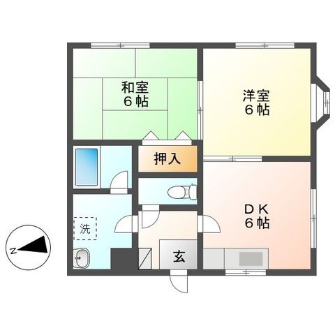 拡大写真:春日部市大衾 2階203の間取り