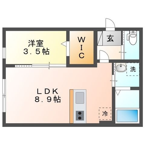 拡大写真：春日部市千間１丁目 1階103の間取り