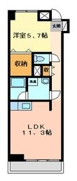 川崎市高津区二子６丁目の間取図