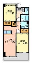 写真：川崎市宮前区宮崎２丁目6階の間取図