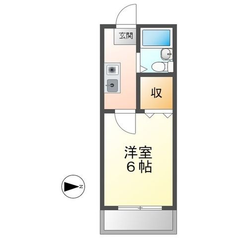 拡大写真:名古屋市中川区中島新町2丁目 1階106の間取り