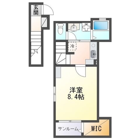 拡大写真:ステーブル上流 2階202の間取り