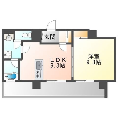 拡大写真:さくらHills NAGOYA WEST 4階402の間取り