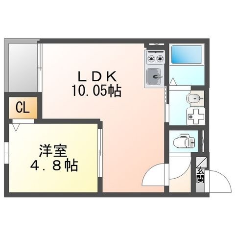拡大写真：Jack ushidateⅠ 3階301の間取り