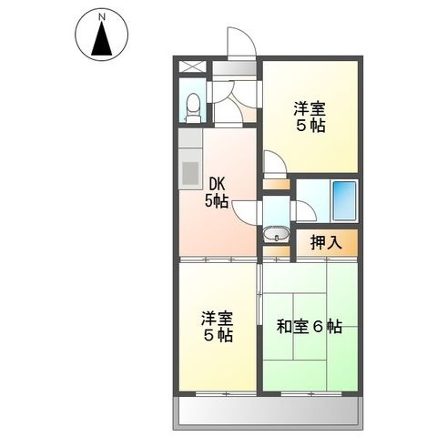 拡大写真:小林マンション 2階202の間取り