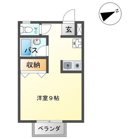 拡大写真:ガラ・プシケ 3階307の間取り