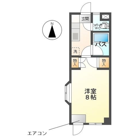 拡大写真:グリーンコートC 1階101の間取り