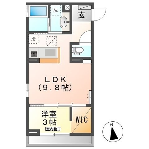 拡大写真:トリシア横町NORTH 2階206の間取り