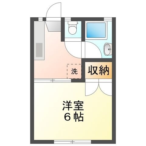 拡大写真:上田市下之郷 2階203の間取り