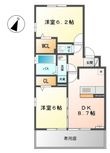写真：ウィステリアA1階の間取図