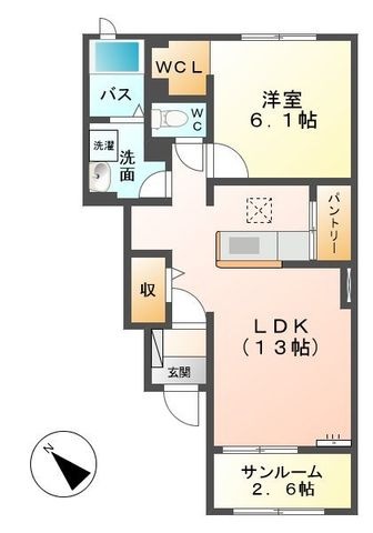 拡大写真:ルミーナ 1階102の間取り