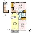 プレジール町新Bの間取図