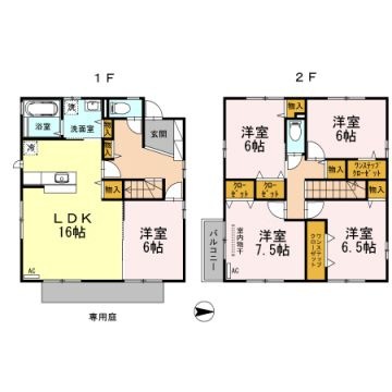 拡大写真:スマートタウン大泉中町 1階01の間取り