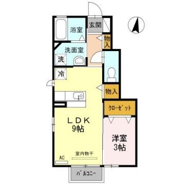拡大写真:セジュール藤木 1階107の間取り