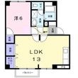 ライジングサンBの間取図