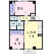 ヴィル・フォーレ1Bの間取図