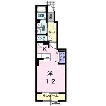 拡大写真:アンジュ 大久保 1階104の間取り