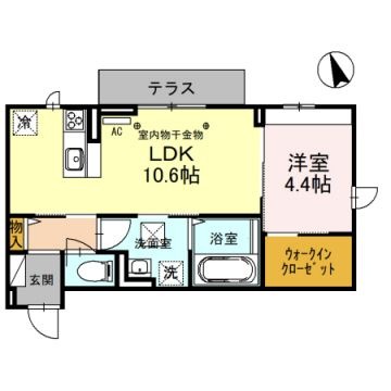 拡大写真:イルグラン フルール 1階103の間取り