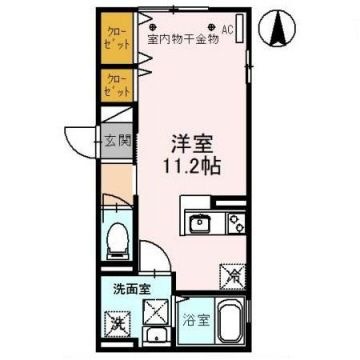拡大写真:アンジェブラン 1階101の間取り