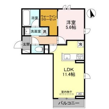 拡大写真:Pearl Court 2階201の間取り