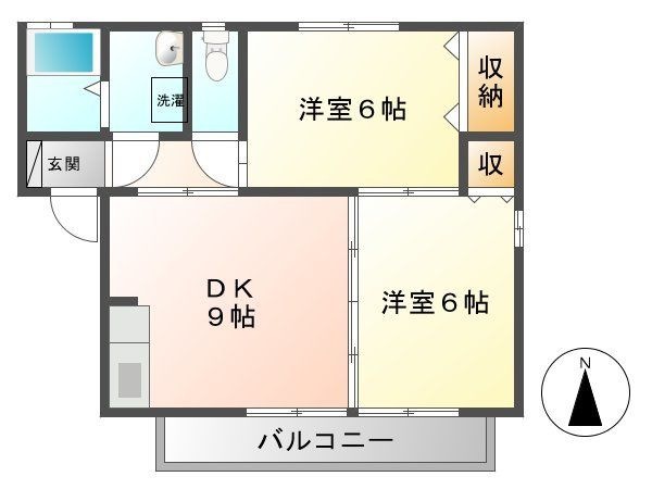 拡大写真: フォレストコート 2階201の間取り