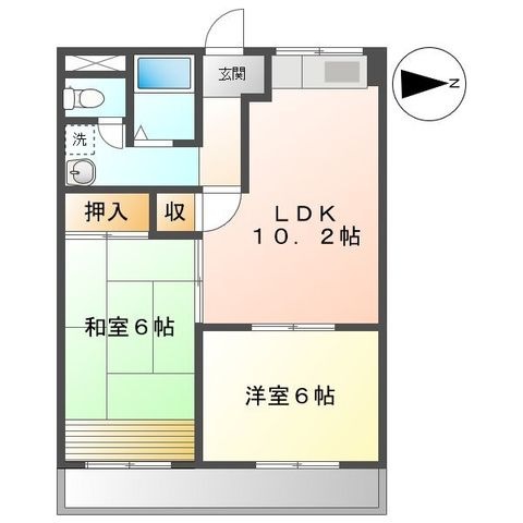 拡大写真: MIO BLD 3階305の間取り