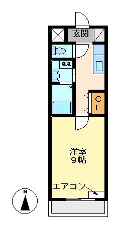 拡大写真：　ニワヴィレッジセカンド 3階315の間取り