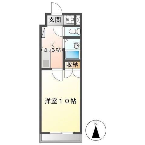 拡大写真: グランドハイツ豊山Ⅰ 2階201の間取り