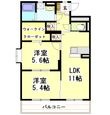 グランツ川辺の間取図