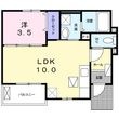 リヴェール Ⅱの間取図