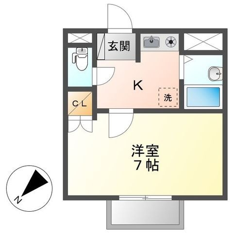 拡大写真:倉敷市連島町鶴新田 2階201の間取り