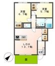 倉敷市東塚3丁目の間取図