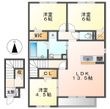 倉敷市中畝4丁目の間取図