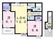 ベル・ラトーレBの間取図