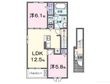 クリスタルコートJ3の間取図