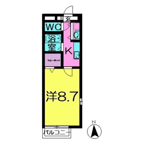 拡大写真:木津川市木津川原田 2階201の間取り