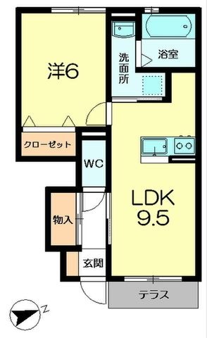 拡大写真:奈良市中山町 1階103の間取り