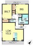 木津川市州見台8丁目の間取図