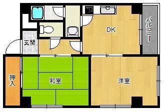 拡大写真:マスターズエル鳳南581 4階403の間取り